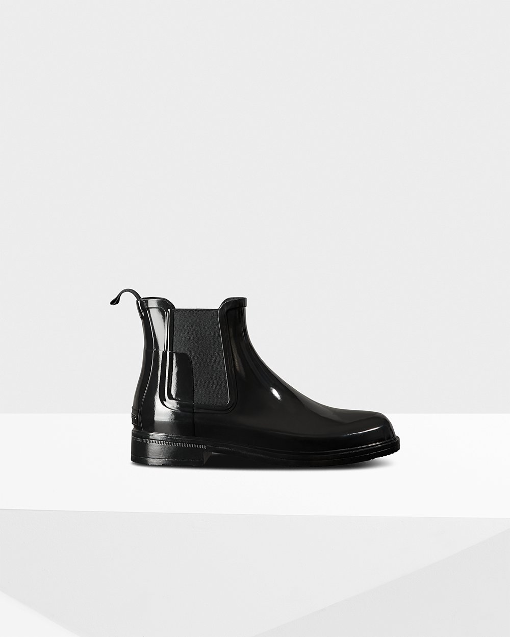 Botas Chelsea Hunter Homem Pretas - Refined Slim Fit Gloss - 68RYVSNKA